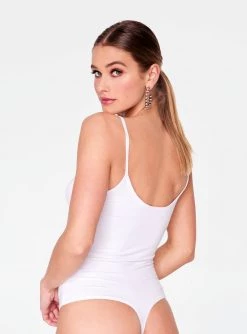 Bodysuits HeyYou Basic White Strappy Bodysuit