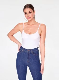 Bodysuits HeyYou Basic White Strappy Bodysuit