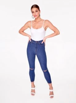 Bodysuits HeyYou Basic White Strappy Bodysuit