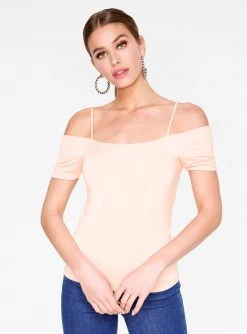 HeyYou Basic Blush Off The Shoulder Top Tank Tops