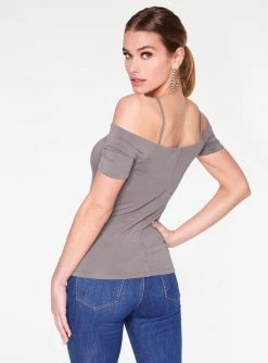 HeyYou Basic Mauve Off The Shoulder Top Tank Tops