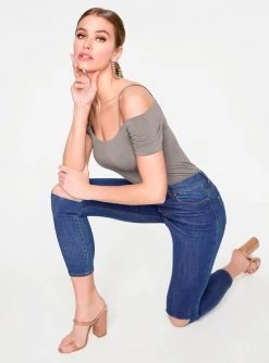 HeyYou Basic Mauve Off The Shoulder Top Tank Tops