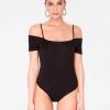 HeyYou Basic Black Off The Shoulder Bodysuit