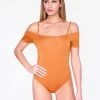Bodysuits HeyYou Basic Penny Off The Shoulder Bodysuit