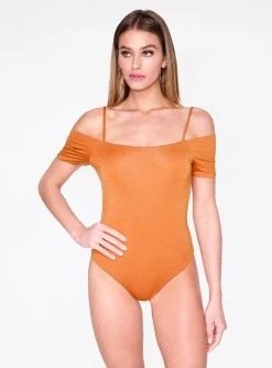 Bodysuits HeyYou Basic Penny Off The Shoulder Bodysuit