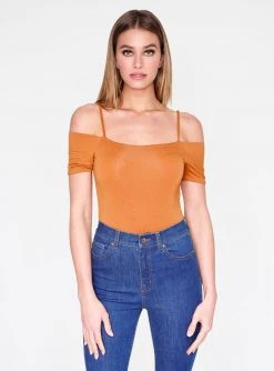 Bodysuits HeyYou Basic Penny Off The Shoulder Bodysuit