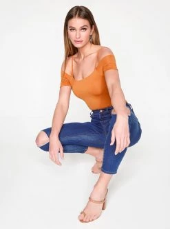 Bodysuits HeyYou Basic Penny Off The Shoulder Bodysuit