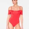 HeyYou Basic Cherrybomb Off The Shoulder Bodysuit
