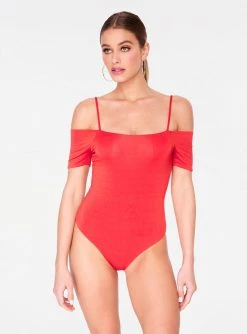 HeyYou Basic Cherrybomb Off The Shoulder Bodysuit