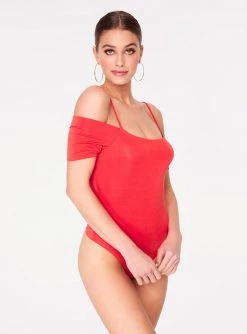 HeyYou Basic Cherrybomb Off The Shoulder Bodysuit