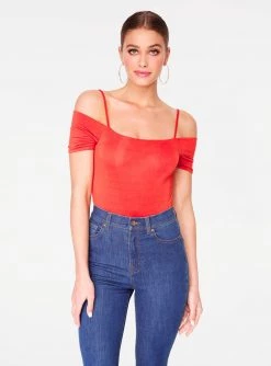 HeyYou Basic Cherrybomb Off The Shoulder Bodysuit