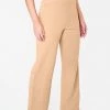 HeyYou Beige High Waisted Knit Side Snap Pant Pants