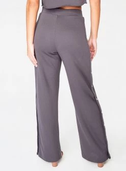 HeyYou Dark Grey High Waisted Knit Side Snap Pant Pants 10 HeyYou Dark Grey High Waisted Knit Side Snap Pant Pants