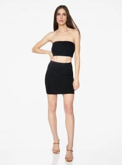 HeyYou Basic Black Knit Mini Skirt Skirts