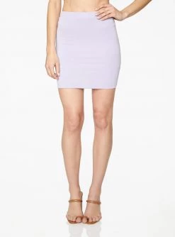 HeyYou Basic Lavender Knit Mini Skirt Skirts
