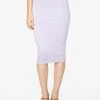 HeyYou Basic Lavender Knit Midi Skirt