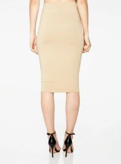 HeyYou Basic Sand Knit Midi Skirt