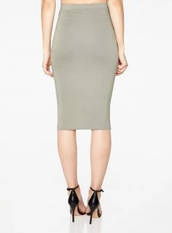 HeyYou Basic Sage Knit Midi Skirt Skirts