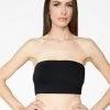 Crop Tops HeyYou Basic Black Bandeau Crop Top