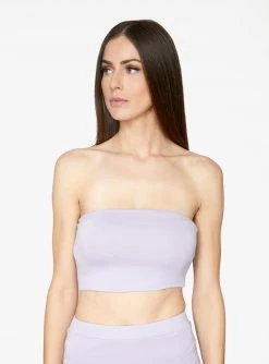 Crop Tops HeyYou Basic Lavender Bandeau Crop Top
