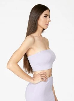 Crop Tops HeyYou Basic Lavender Bandeau Crop Top
