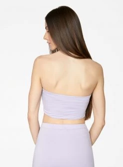 Crop Tops HeyYou Basic Lavender Bandeau Crop Top