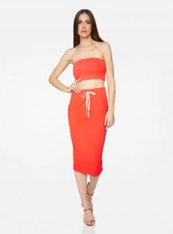 HeyYou Basic Red Bandeau Crop Top