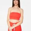 HeyYou Basic Red Bandeau Crop Top
