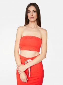 HeyYou Basic Red Bandeau Crop Top
