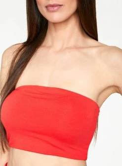 HeyYou Basic Red Bandeau Crop Top
