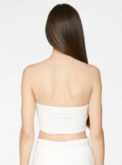 Crop Tops HeyYou Basic Creme Bandeau Crop Top