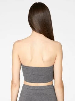 Crop Tops HeyYou Basic Heather Grey Bandeau Crop Top