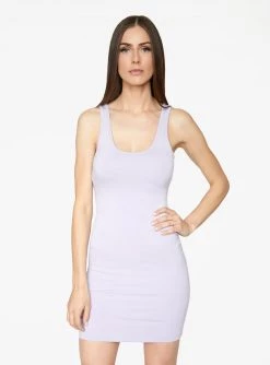 HeyYou Basic Lavender Tank Mini Bodycon Dress Dresses