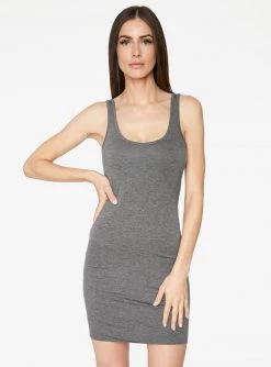 Dresses HeyYou Basic Heather Grey Tank Mini Bodycon Dress