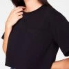 HeyYou Basic Cropped Pocket Tee In Black