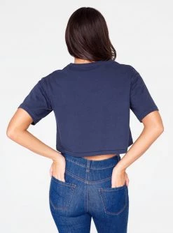 Crop Tops HeyYou Basic Cropped Pocket Tee In Night Sky