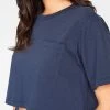 Crop Tops HeyYou Basic Cropped Pocket Tee In Night Sky