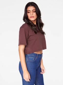 HeyYou Basic Cropped Pocket Tee In Woods