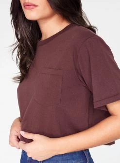 HeyYou Basic Cropped Pocket Tee In Woods