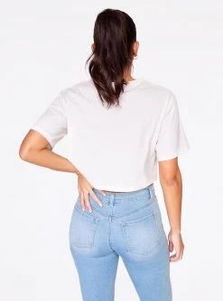 Crop Tops HeyYou Basic Cropped Pocket Tee In Cashew