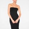 Dresses HeyYou Basic Black Strapless Midi Bodycon Dress 1 Dresses HeyYou Basic Black Strapless Midi Bodycon Dress