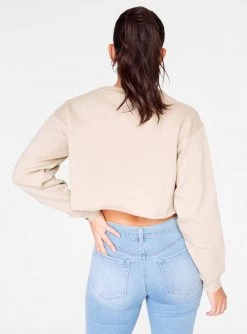 HeyYou Basic Putty Cropped Sweatshirt