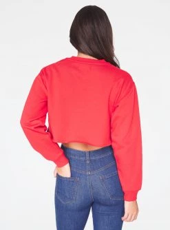 HeyYou Basic Red Cropped Sweatshirt
