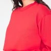 HeyYou Basic Red Cropped Sweatshirt
