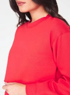 HeyYou Basic Red Cropped Sweatshirt