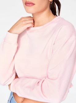 HeyYou Basic Rosewater Cropped Sweatshirt Sweatshirts + Hoodies