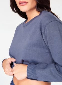 HeyYou Basic Slate Cropped Sweatshirt