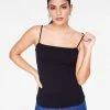 HeyYou Basic Black Straight Neck Tank Top