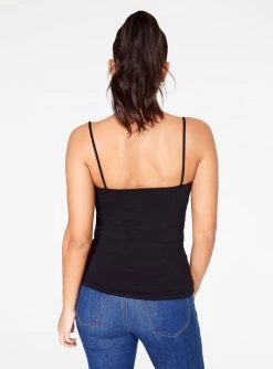 HeyYou Basic Black Straight Neck Tank Top