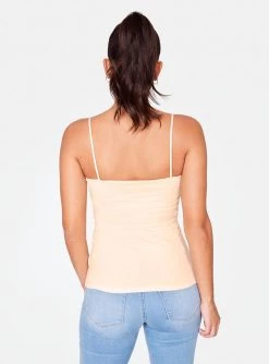 HeyYou Basic Nude Straight Neck Tank Top